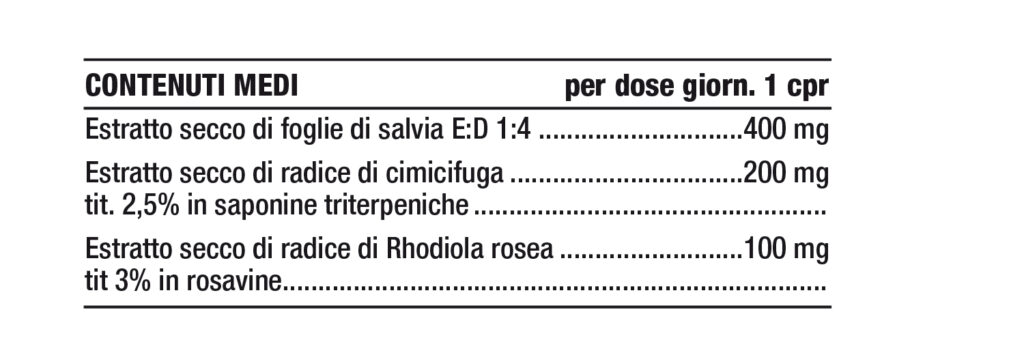 Tabella contenuti Nutriva Climadonna Tabella contenuti Nutriva Climadonna