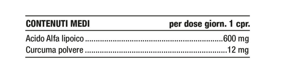 Tabella contenuti Nutriva Lipo 600